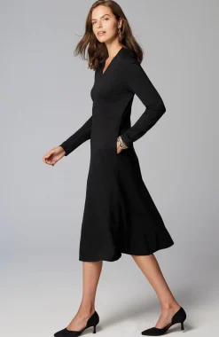 Wearever Double-Face Jersey Fit-And-Flare Dress