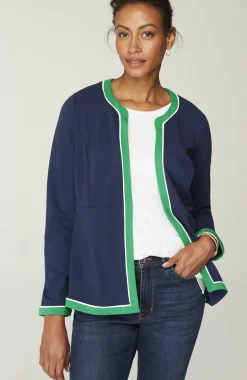 Wearever Double-Face Jersey Contrast-Trim Jacket