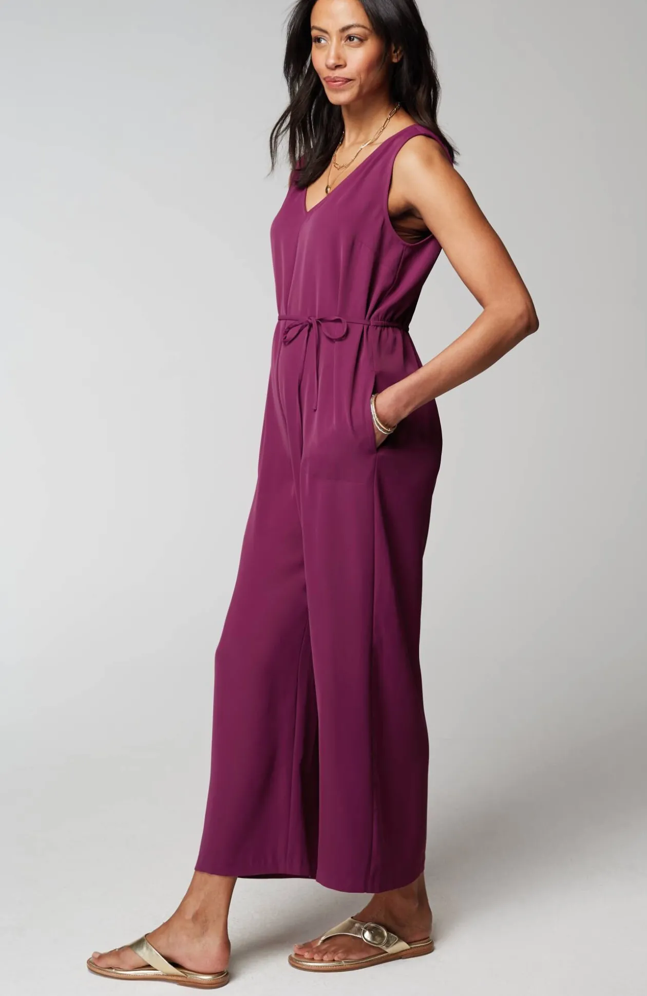 Wearever Double-V-Neck Jumpsuit