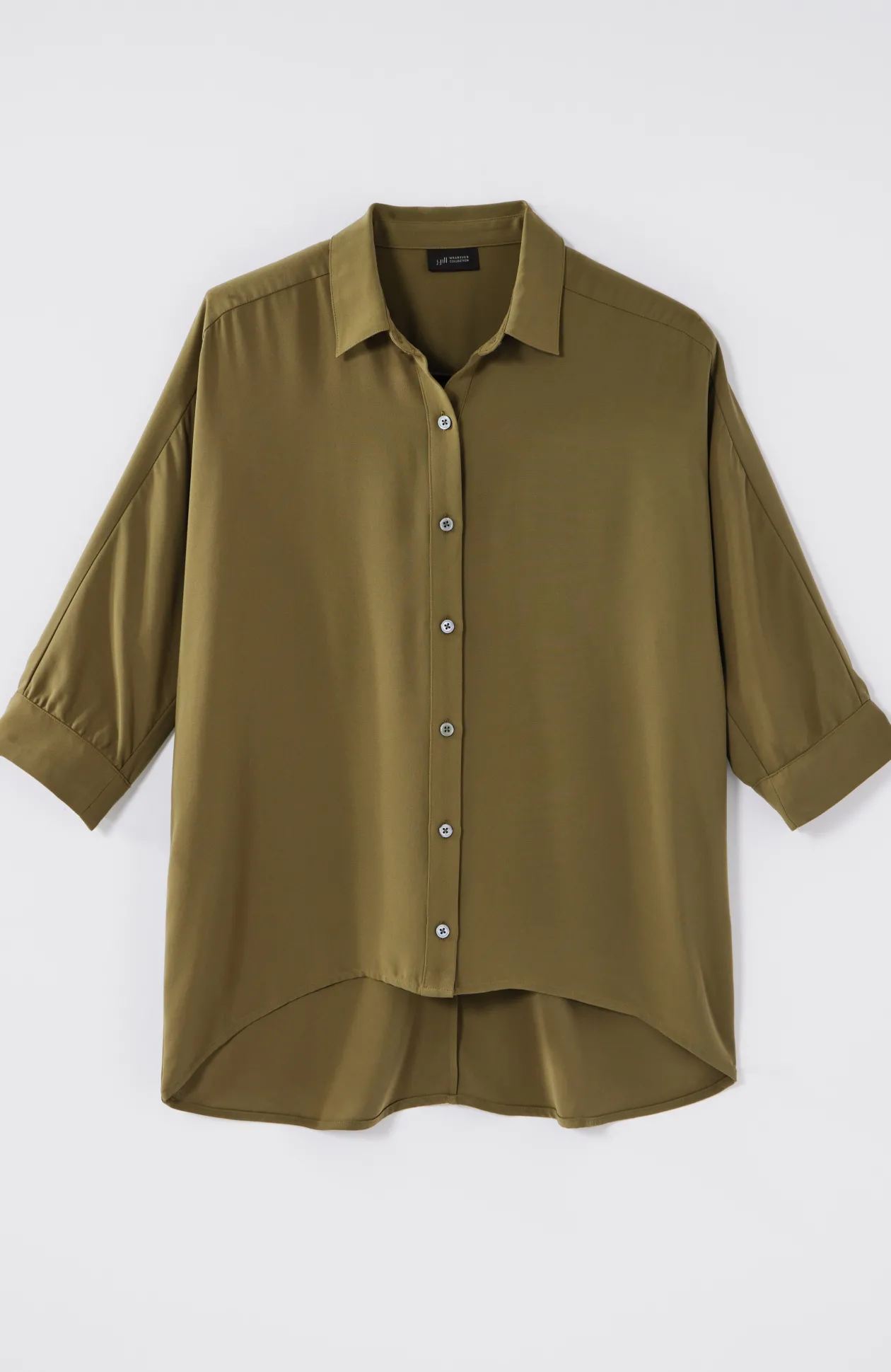Wearever Easy-Care High-Low Button-Down
