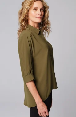 Wearever Easy-Care High-Low Button-Down