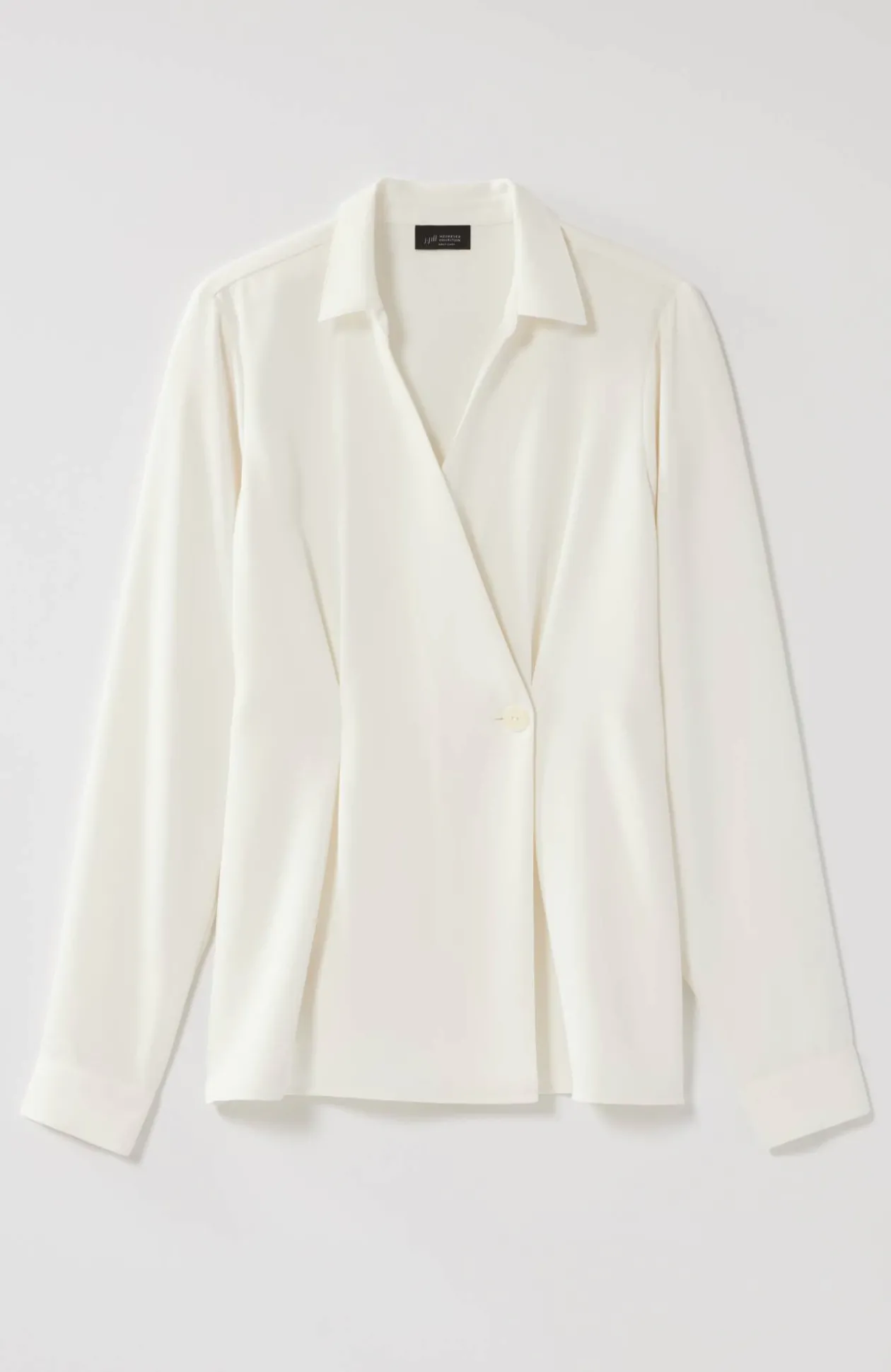 Wearever Easy-Care Pleated One-Button Top