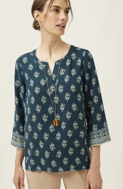 Wearever Easy-Care Printed & Bordered Top
