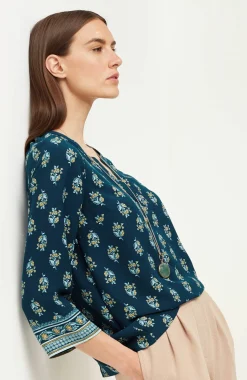 Wearever Easy-Care Printed & Bordered Top