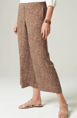 Wearever Easy-Care Woven Wide-Leg Crops