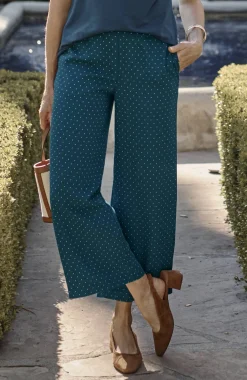 Wearever Easy-Care Woven Wide-Leg Crops