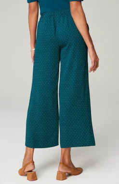 Wearever Easy-Care Woven Wide-Leg Crops