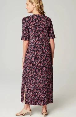 Wearever Elbow-Sleeve Maxi Dress