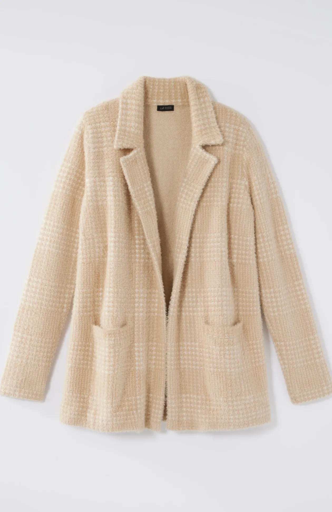 Wearever Luxe Soft Plaid Sweater-Jacket