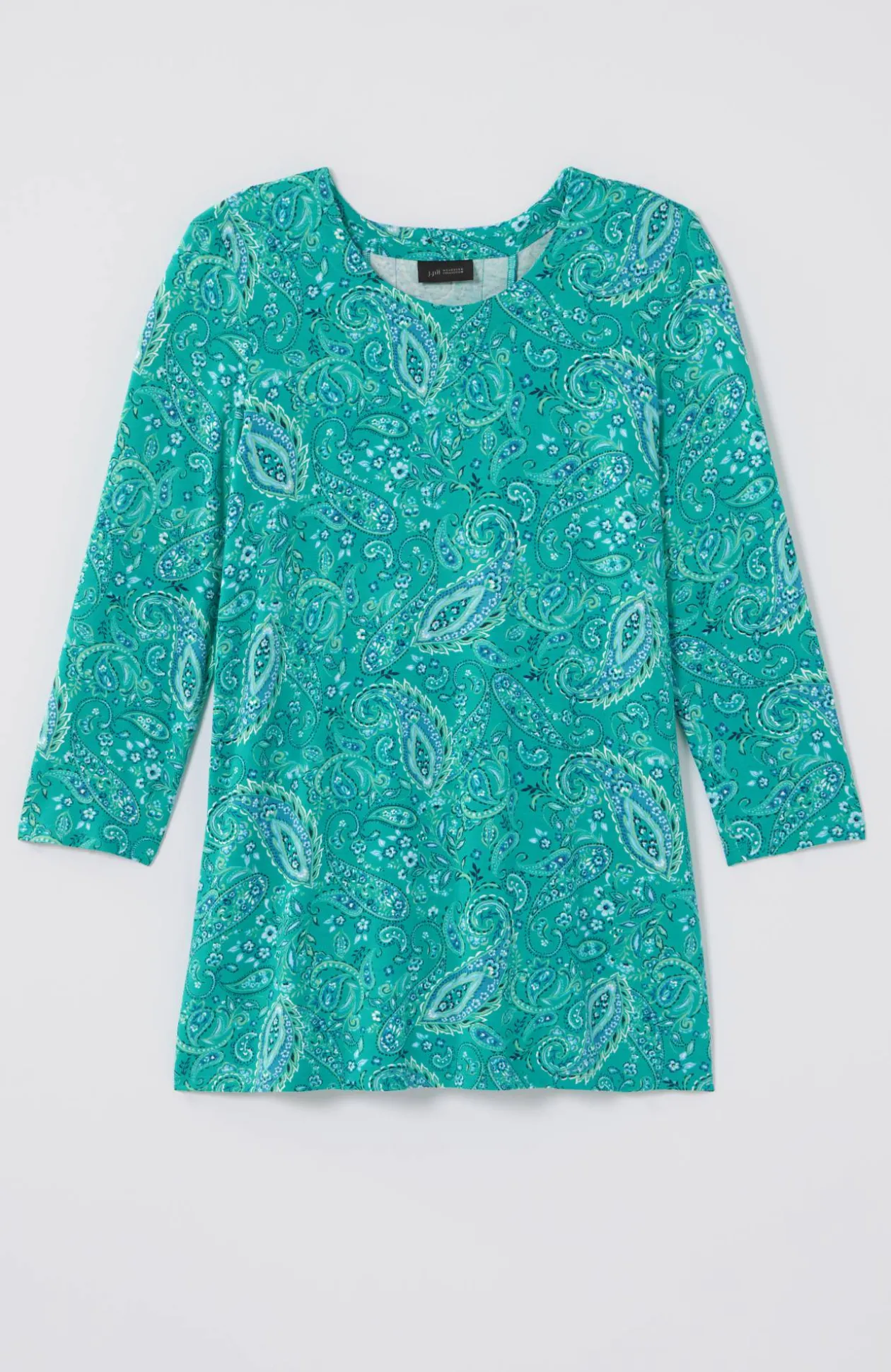 Wearever Mixed-Print Button-Back Top