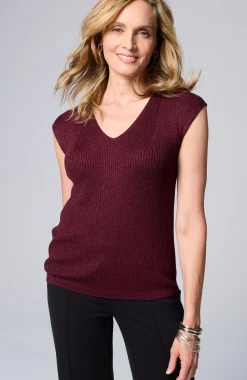 Wearever Rib-Textured Sparkle Top
