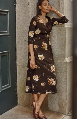 Wearever Rural Roses Surplice Dress