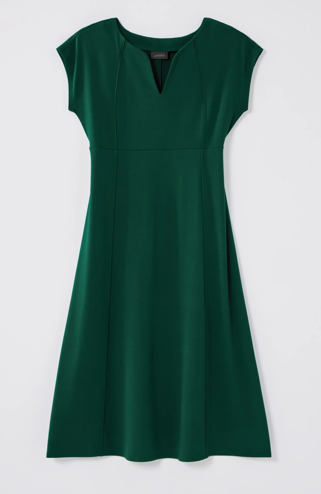 Wearever Seamed Split-Neck Dress