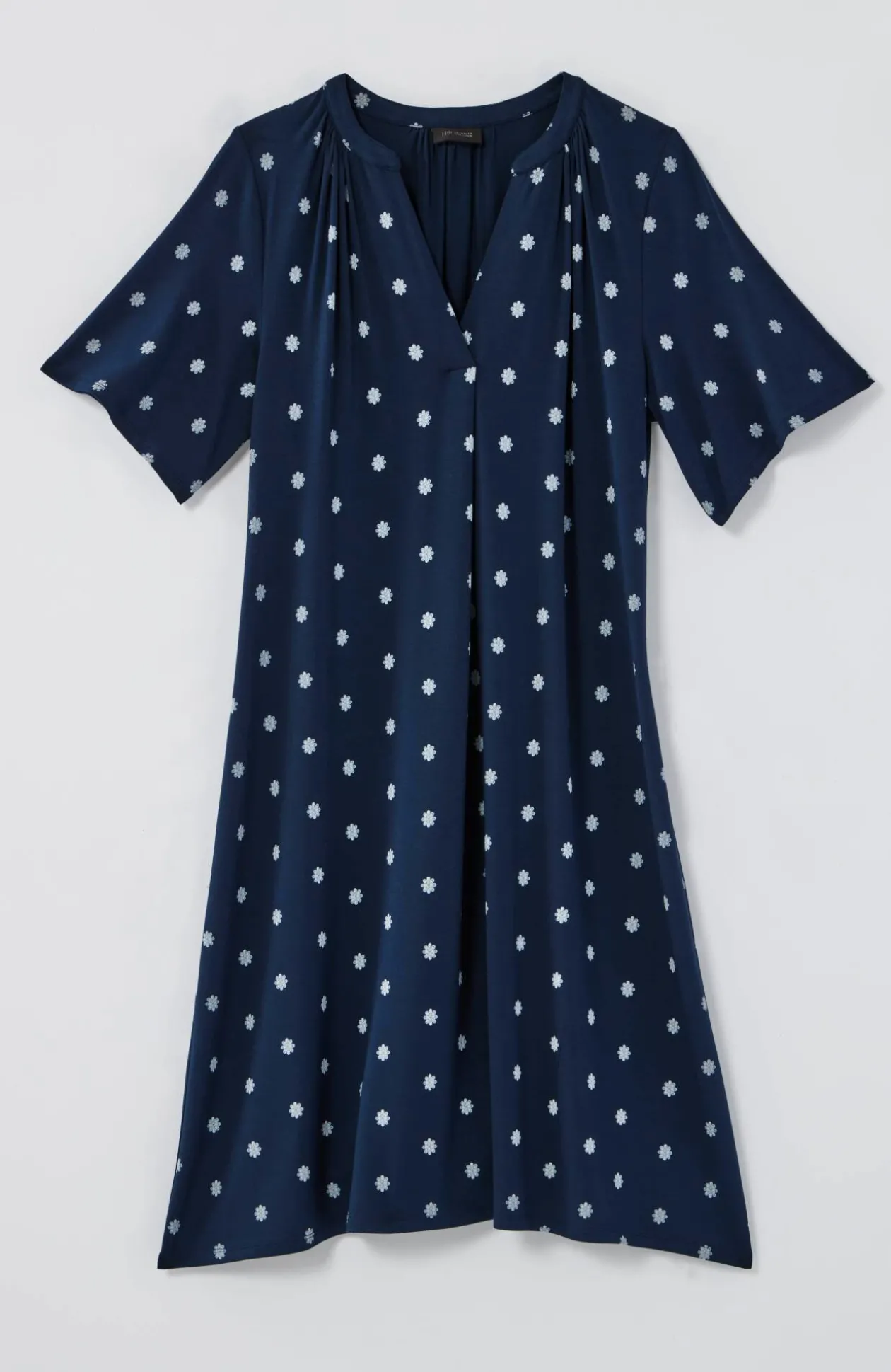 Wearever Shirred-Neckline Flutter-Sleeve Dress
