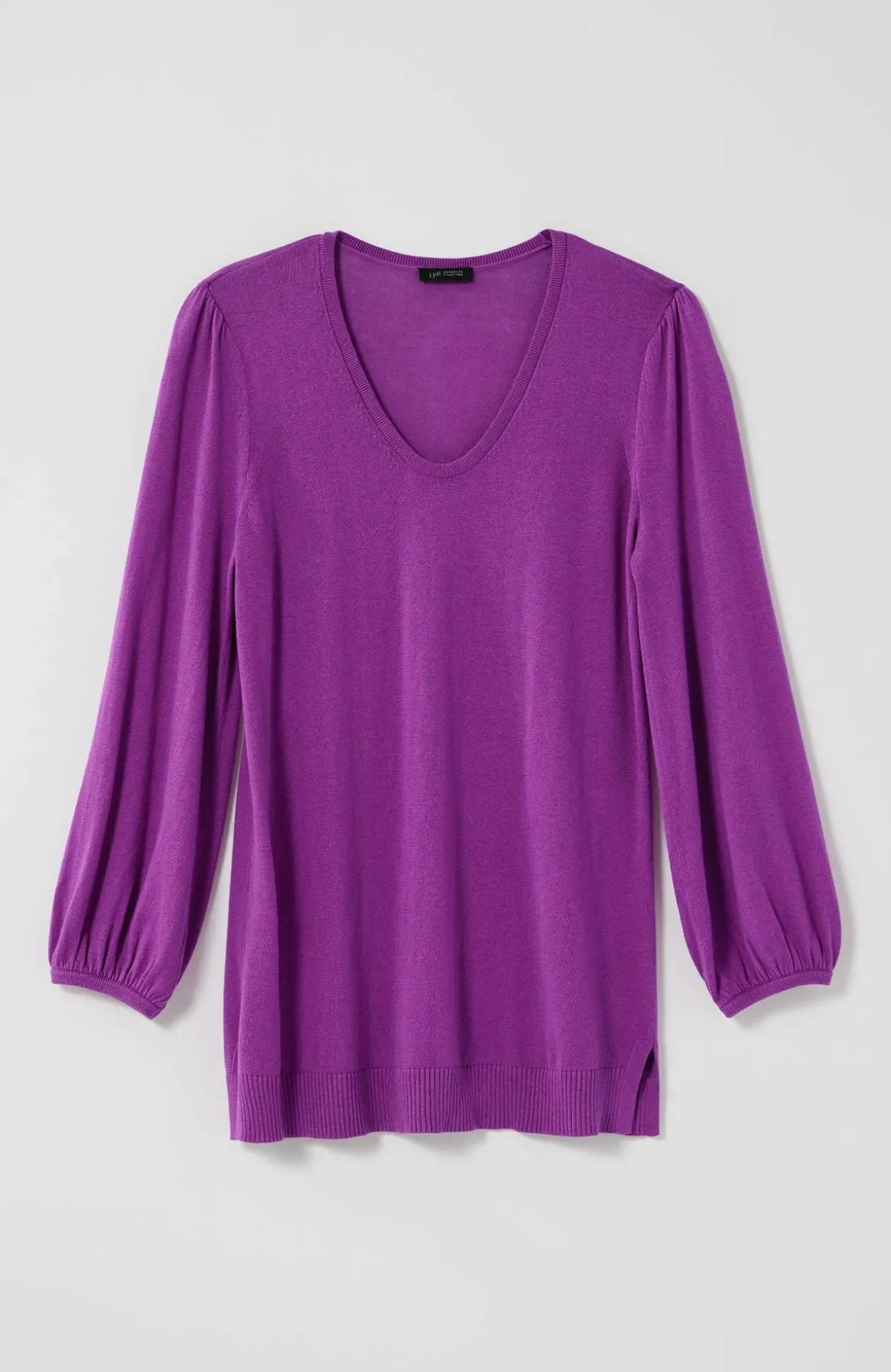 Wearever Silk-Blend Blouson-Sleeve Sweater