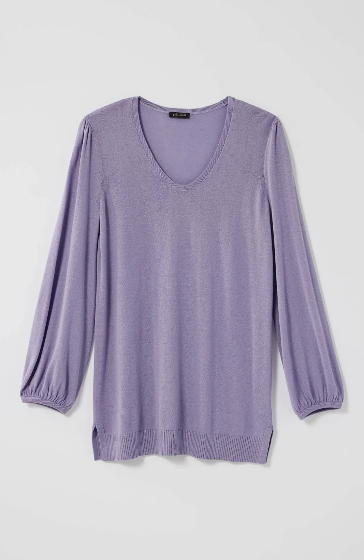 Wearever Silk-Blend Blouson-Sleeve Sweater