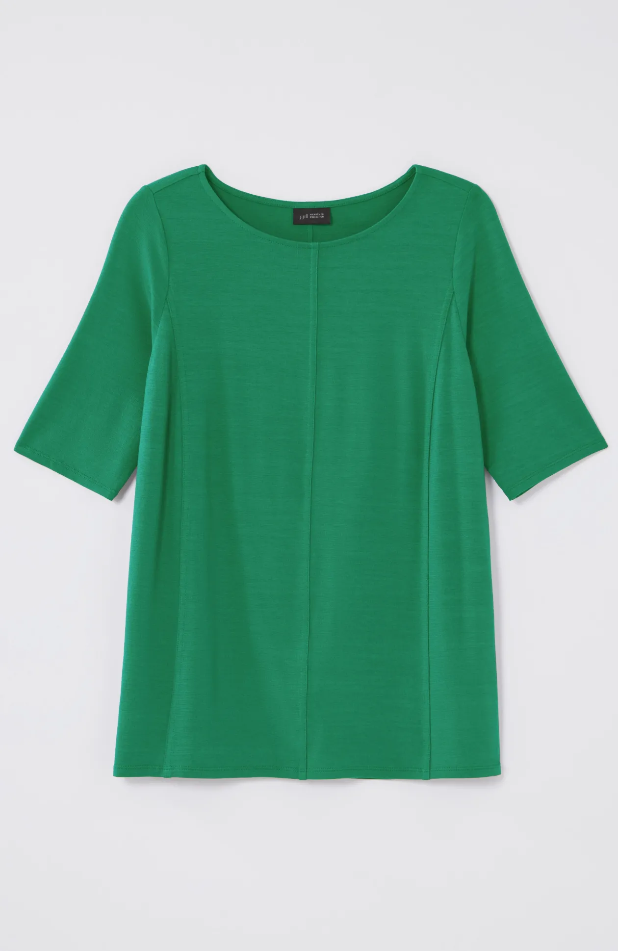 Wearever Slub-Knit Elliptical-Hem Top
