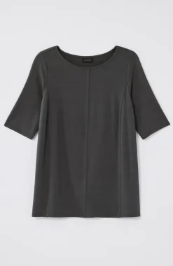 Wearever Slub-Knit Elliptical-Hem Top