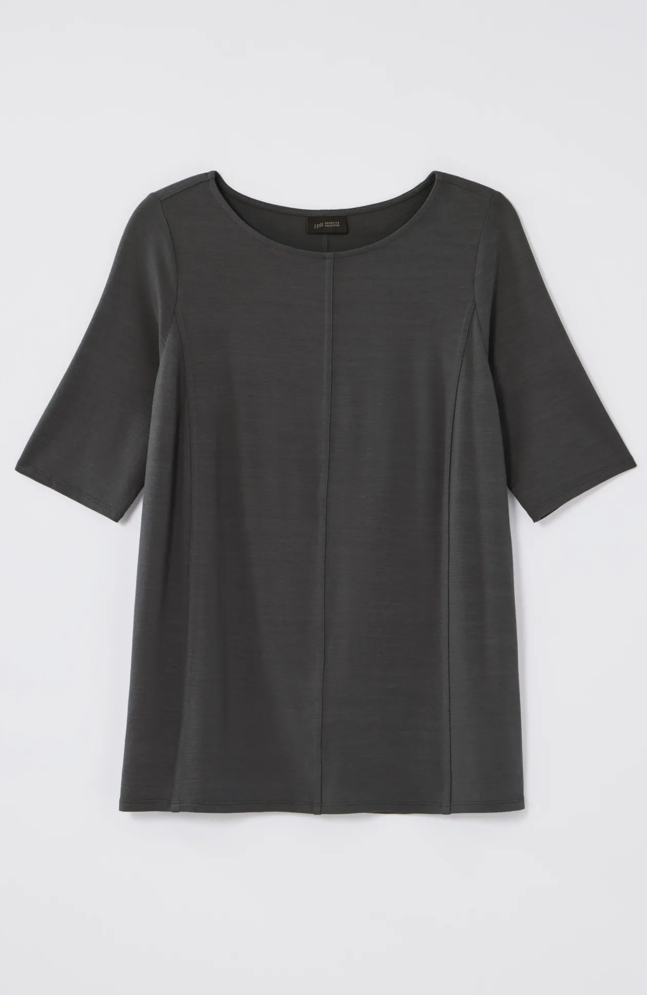 Wearever Slub-Knit Elliptical-Hem Top
