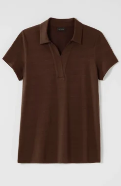 Wearever Slub-Knit Polo Top