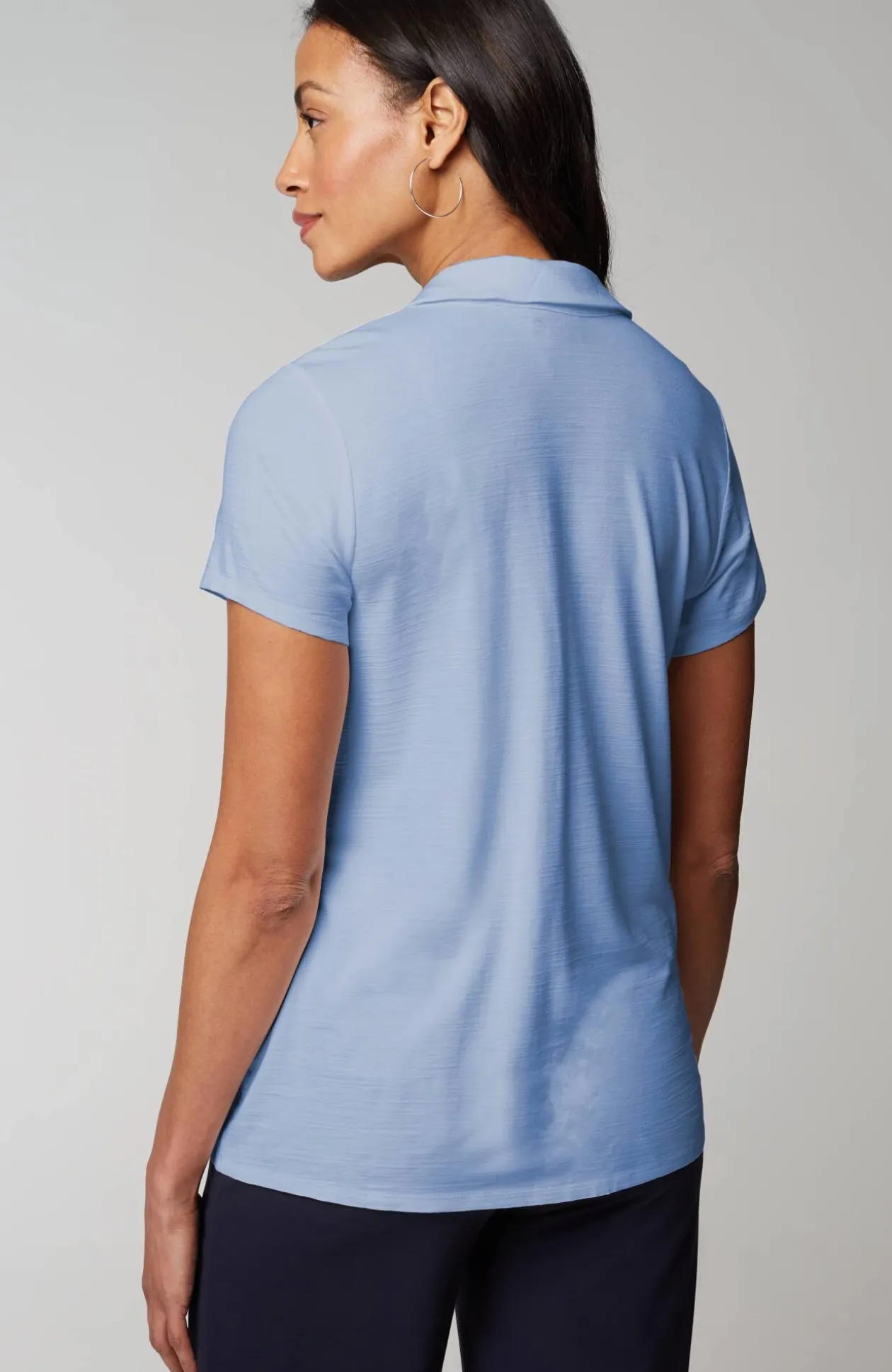 Wearever Slub-Knit Polo Top