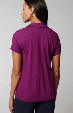 Wearever Slub-Knit Polo Top