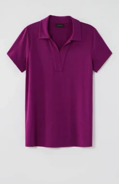 Wearever Slub-Knit Polo Top