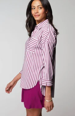 Wearever Stepped-Hem Button-Front Shirt