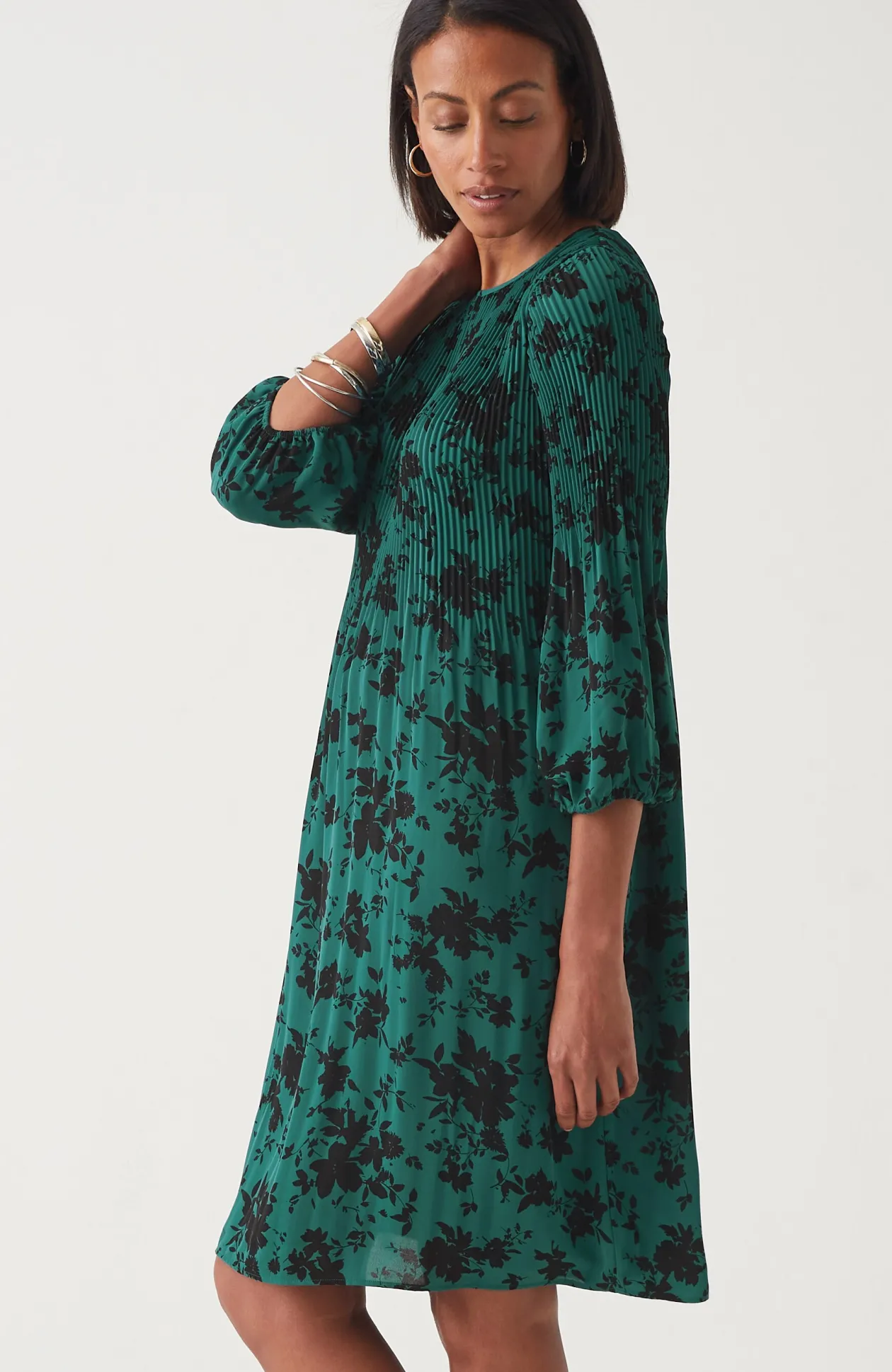 Wearever Sunburst-Pleated Dress