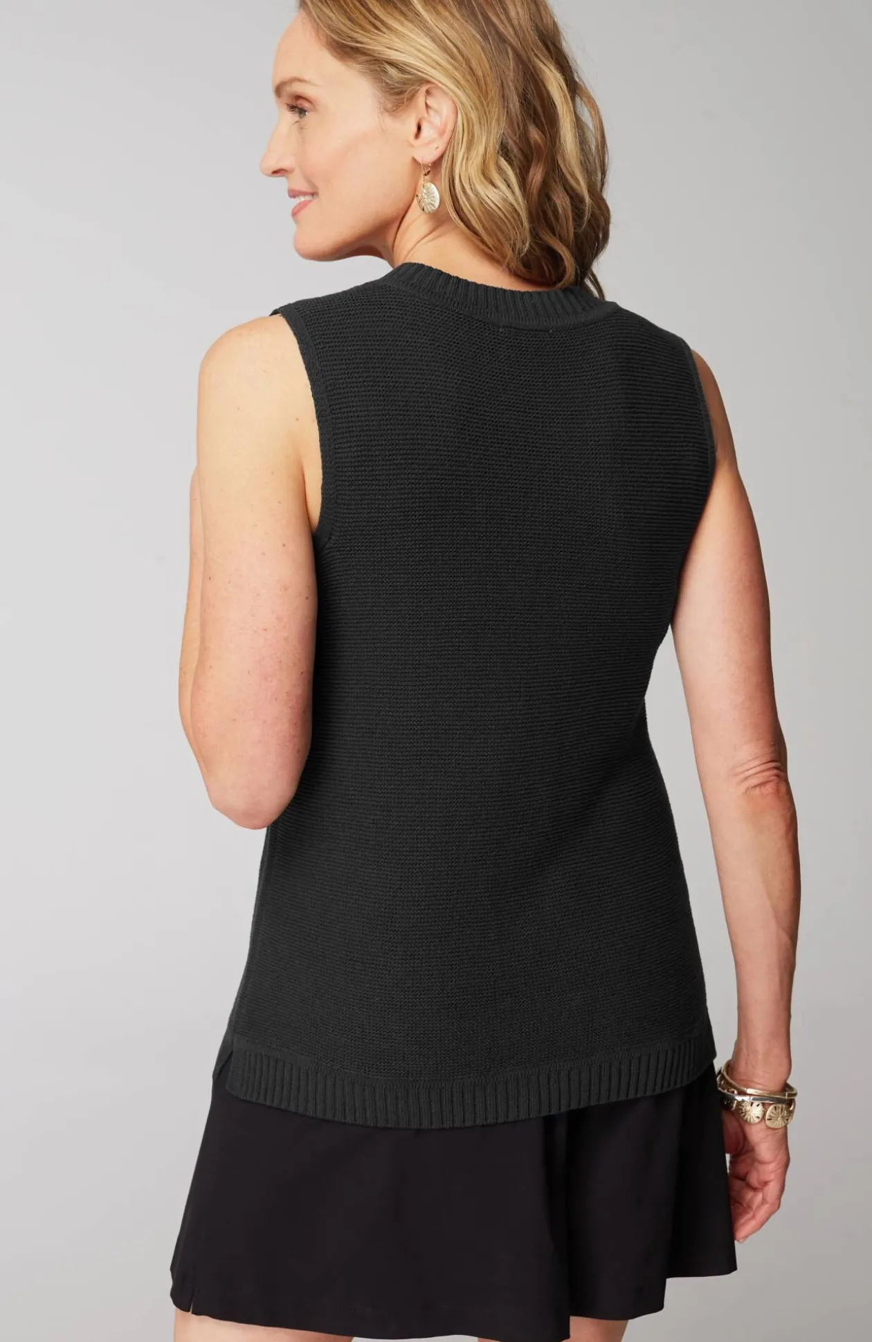 Wearever Textured Sleeveless Sweater