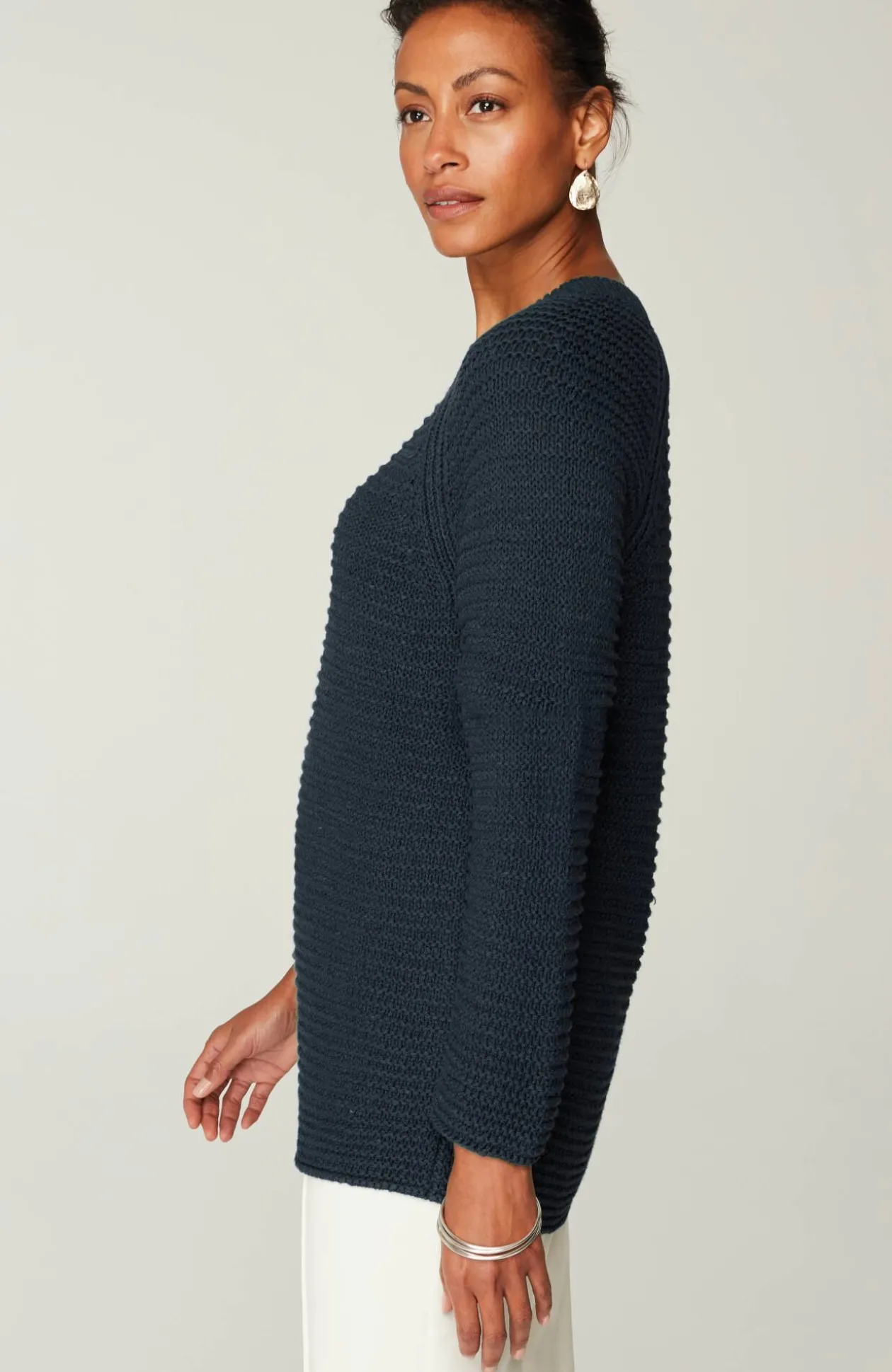 Wearever Textured Split-Neck Sweater