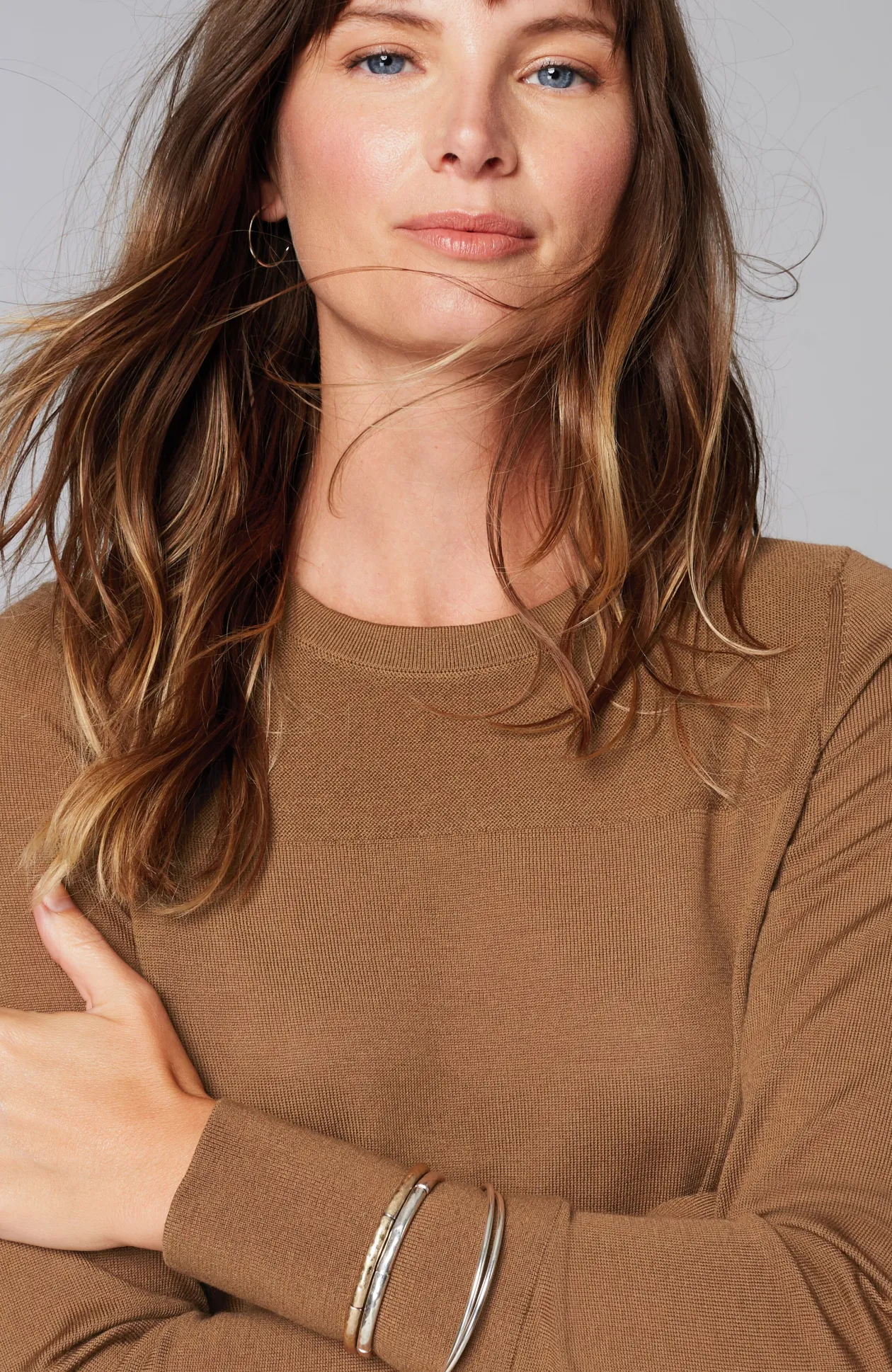 Wearever Textured-Yoke Merino Sweater