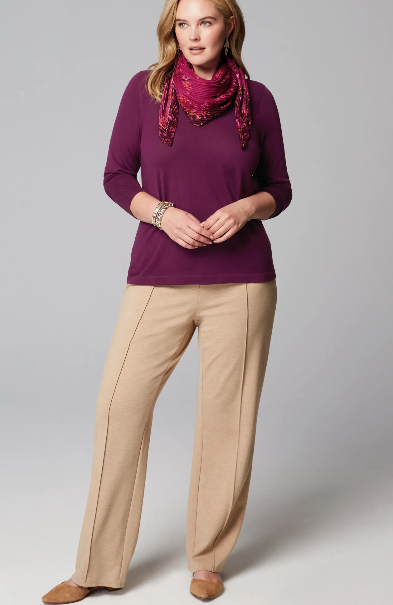 Wearever Textured-Yoke Merino Sweater