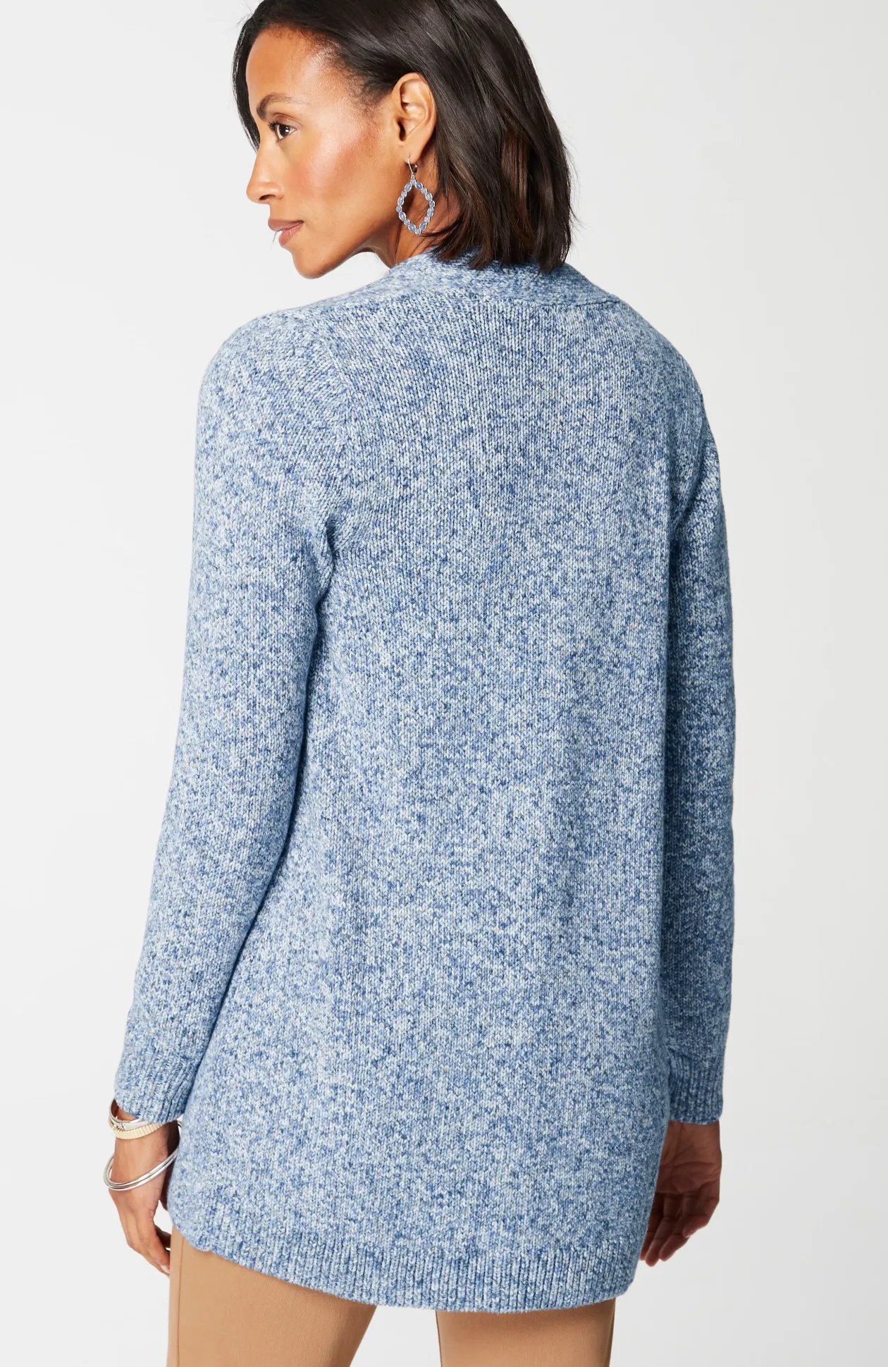 Wearever Tweed Open-Front Cardi