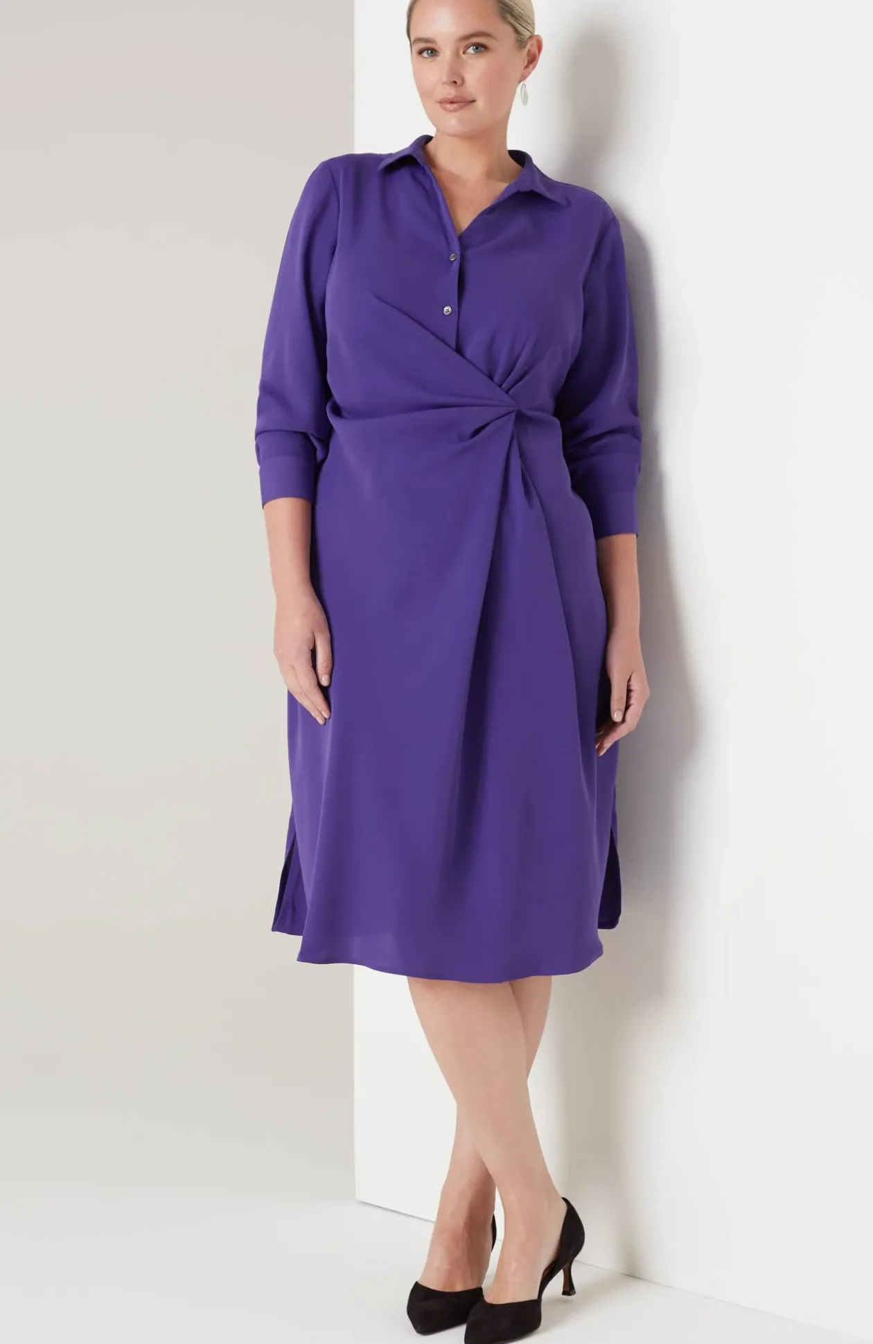Wearever Twist-Front Shirtdress