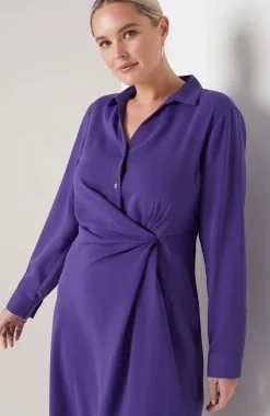 Wearever Twist-Front Shirtdress