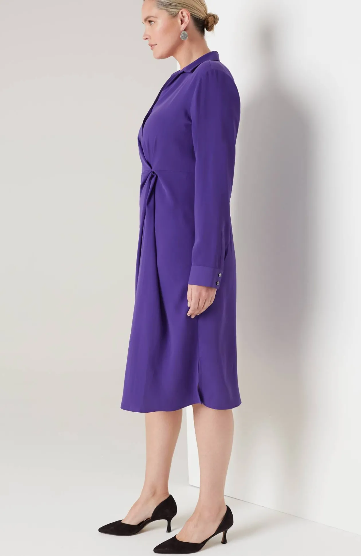 Wearever Twist-Front Shirtdress