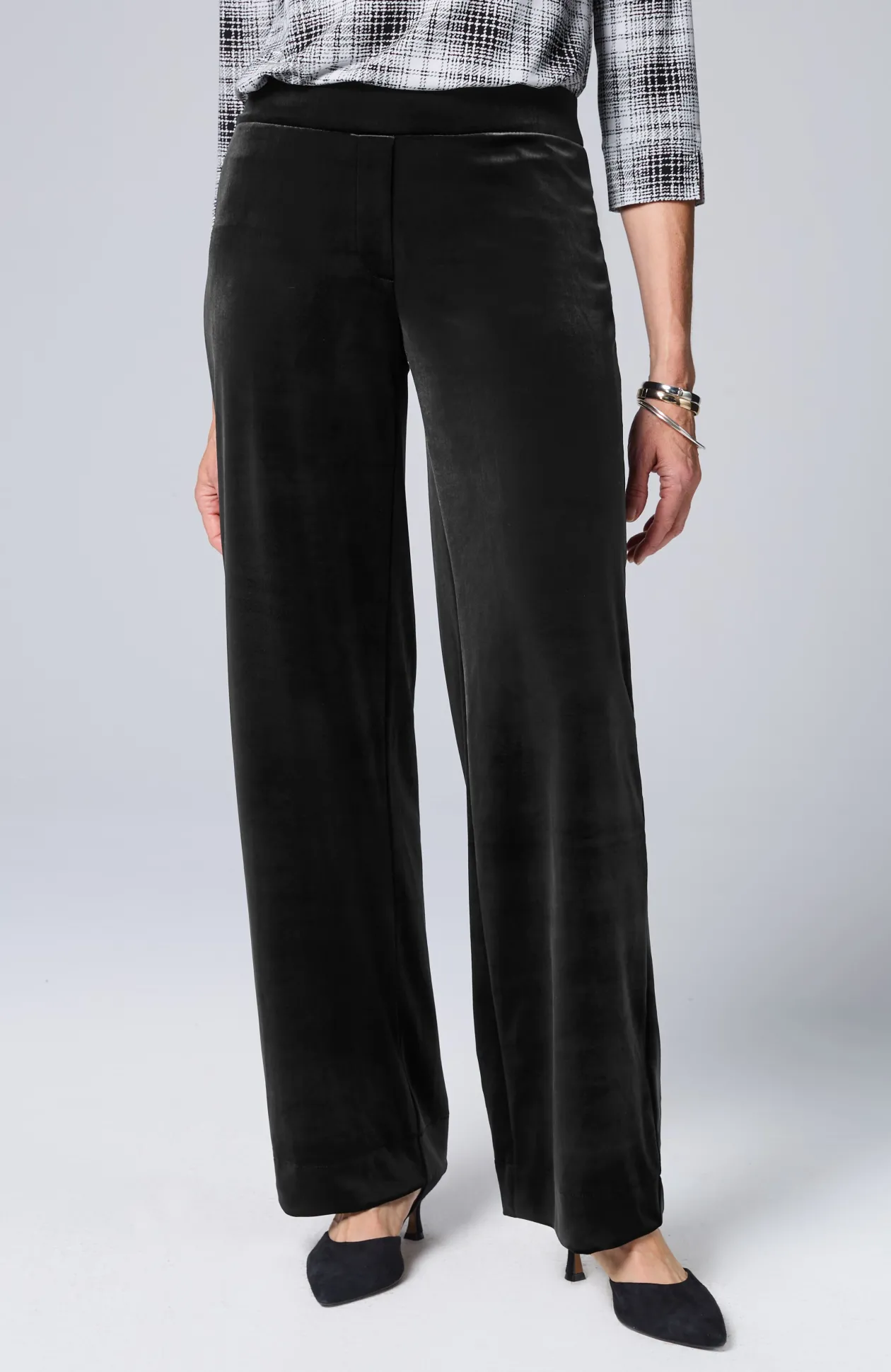 Wearever Velvet-Knit Straight-Leg Trousers