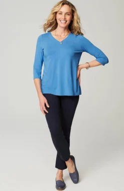 Wearever V-Neck Ballet-Sleeve Top