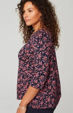 Wearever V-Neck Ballet-Sleeve Top
