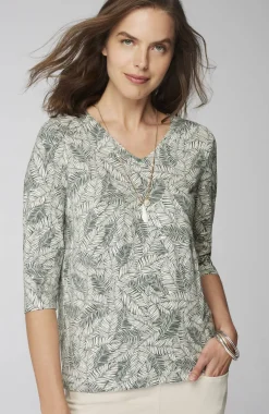 Wearever V-Neck Ballet-Sleeve Top