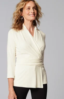 Wearever V-Neck Draped-Waist Top
