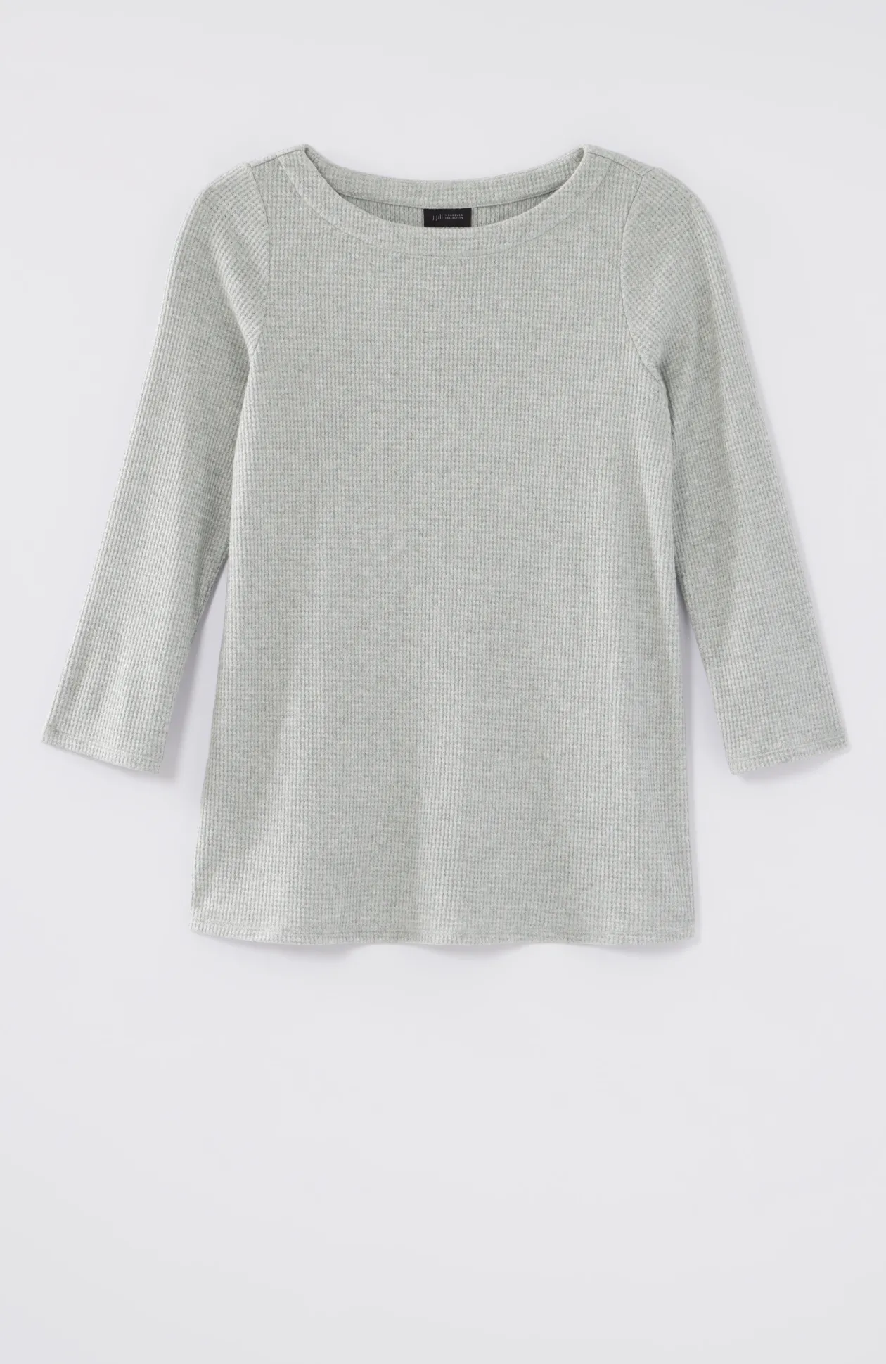 Wearever Waffle-Textured Boat-Neck Top