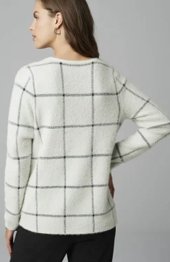 Wearever Windowpane Removable-Snood Sweater