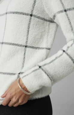 Wearever Windowpane Removable-Snood Sweater