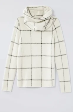 Wearever Windowpane Removable-Snood Sweater