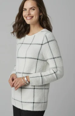 Wearever Windowpane Removable-Snood Sweater