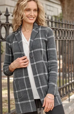 Wearever Windowpane Sweater-Jacket