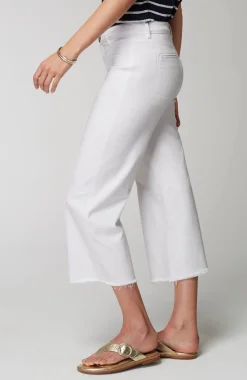 Wide-Leg Welt-Pocket Crops