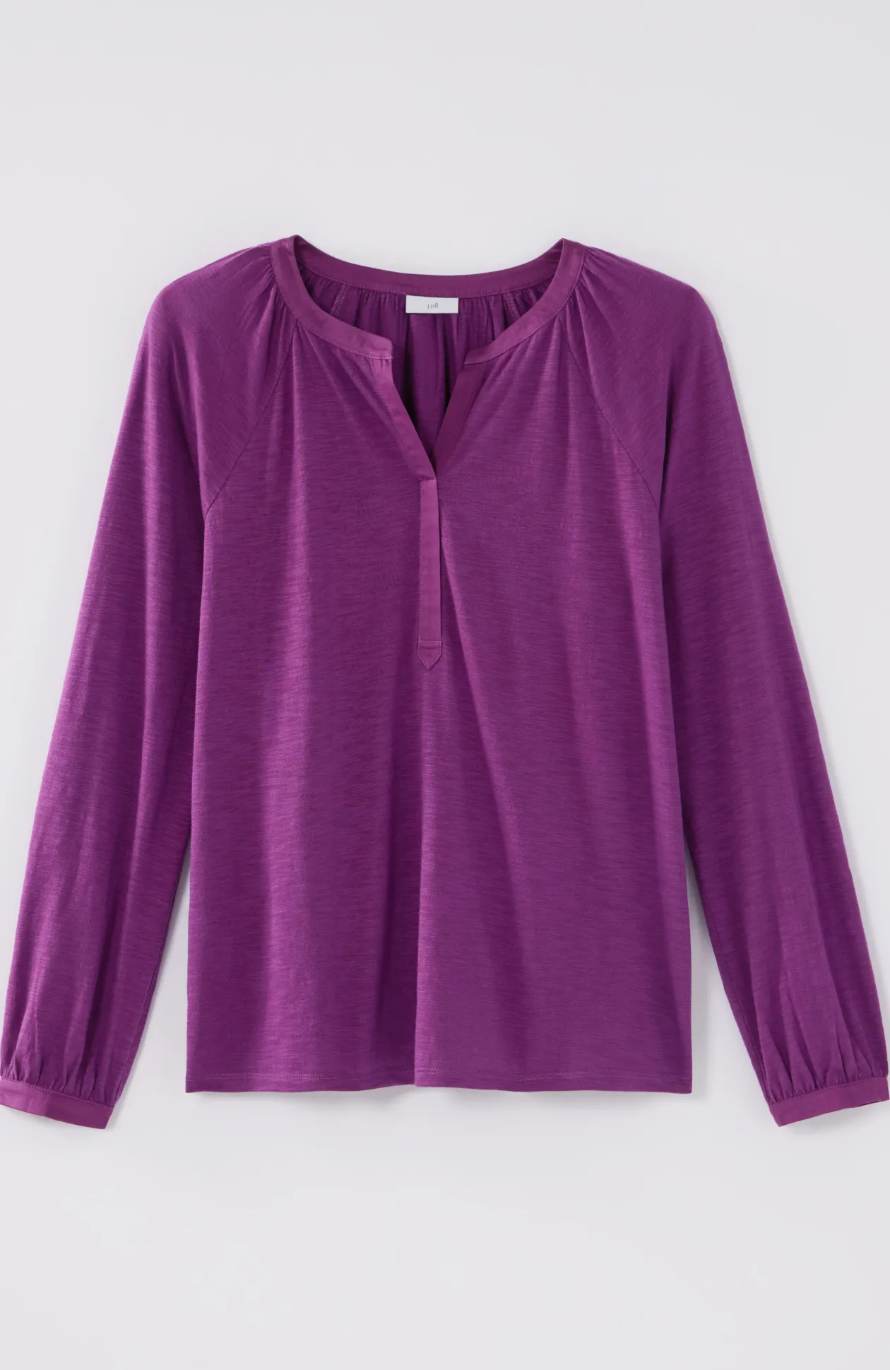 Woven-Trimmed Knit Top